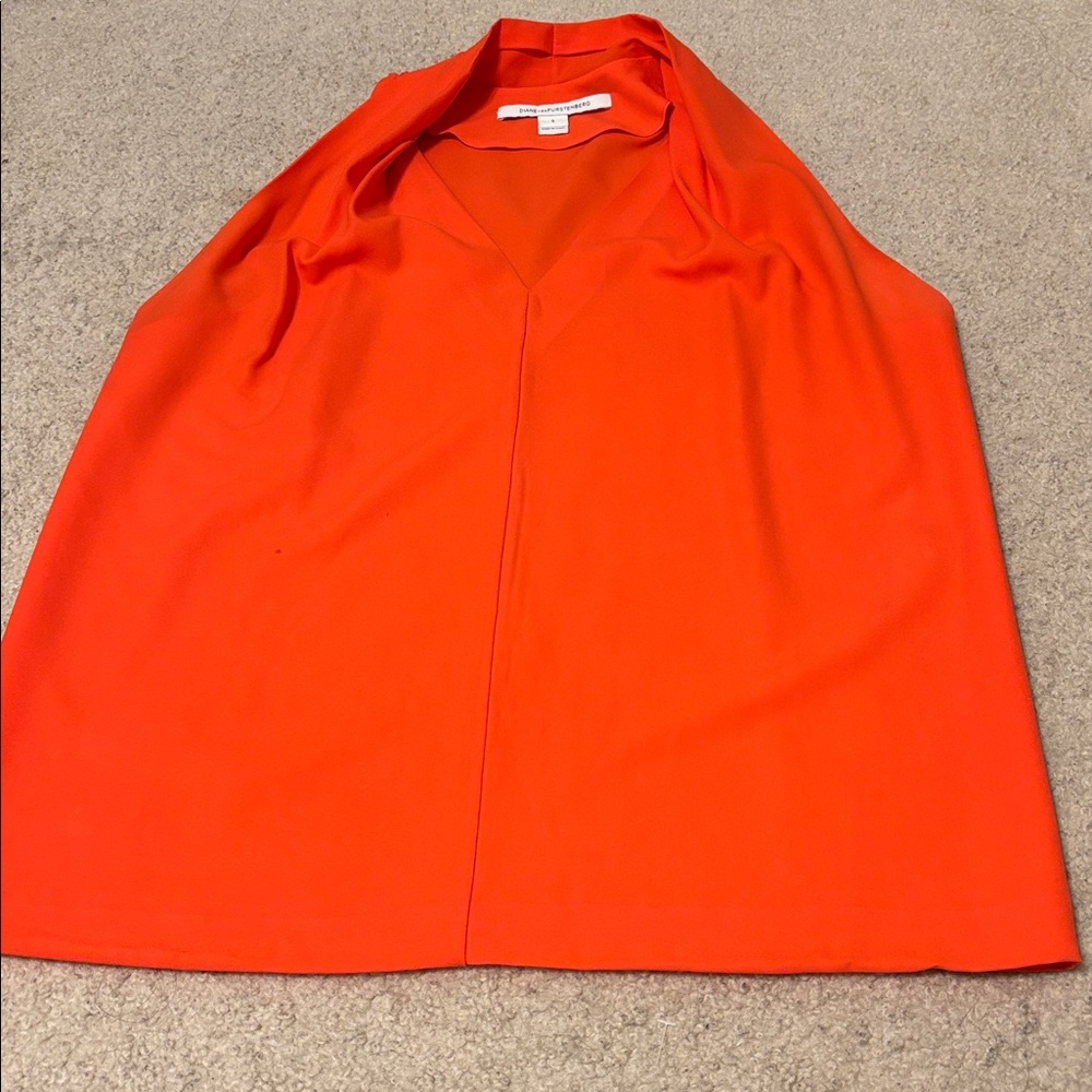 Diane Von Furstenberg Orange Blouse